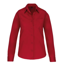 Chemise popeline Femme manches longues Logo Brodé contre coeur