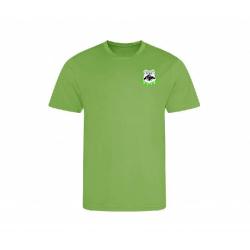 Tshirt Maille Respirante APTS Marquage à chaud Coeur et Dos vert Li...