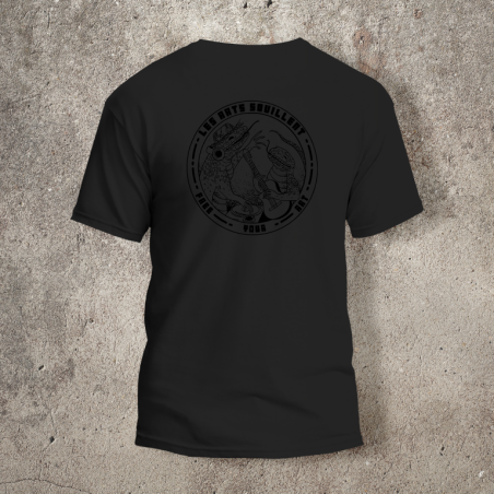 Tshirt Noir Les Arts Souillent Logo Noir -  