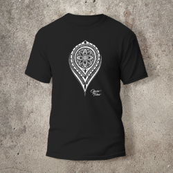 Tshirt Mandala 1 Devant Noir -  