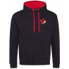 Sweat Hoodie 2 couleurs patch coeur et broderie dos Elite -