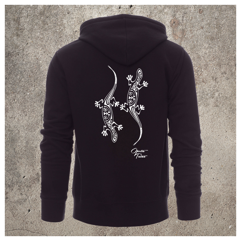 Sweat Shirt Noir Dos LEZARDS -  