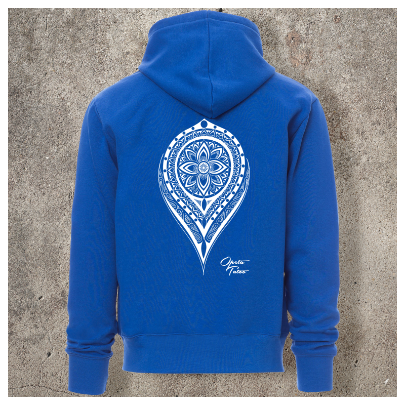 Sweat Shirt Bleu roi Dos MANDALA 1 -  