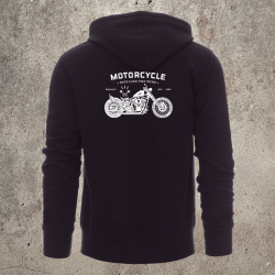 Sweat Shirt Noir Motorcycle -  