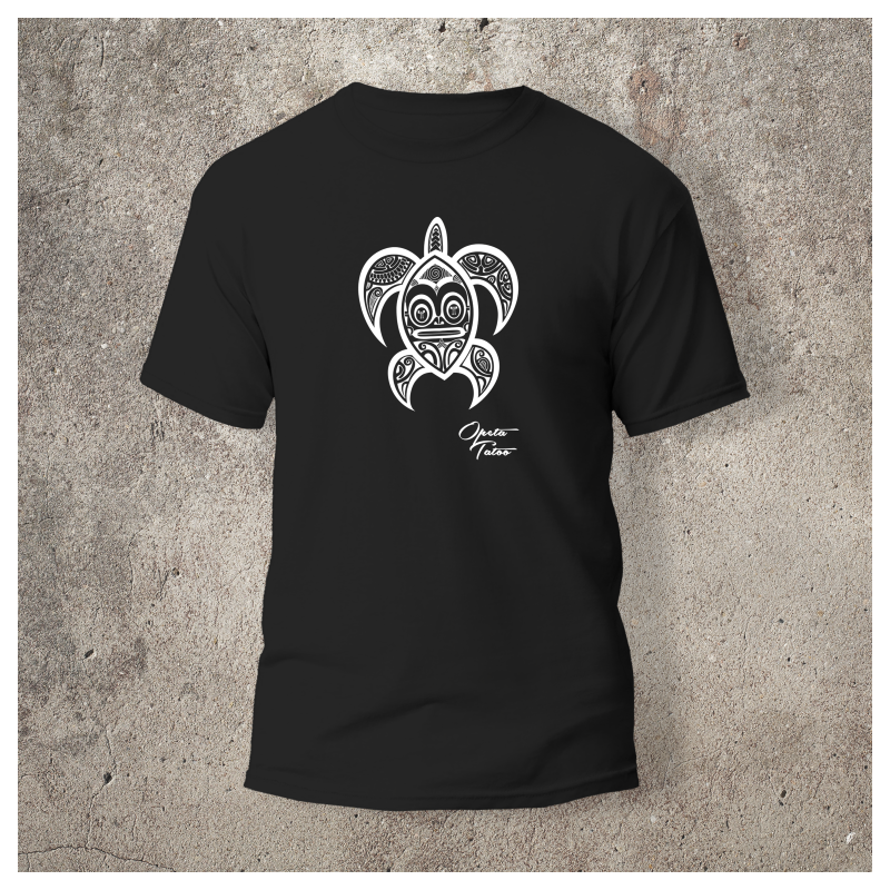 Tshirt Tortue Devant Noir -  