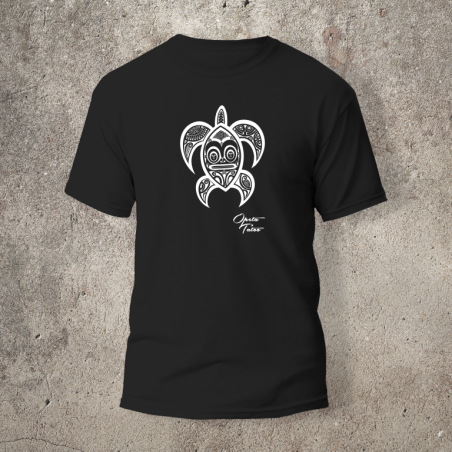 Tshirt Tortue Devant Noir -  