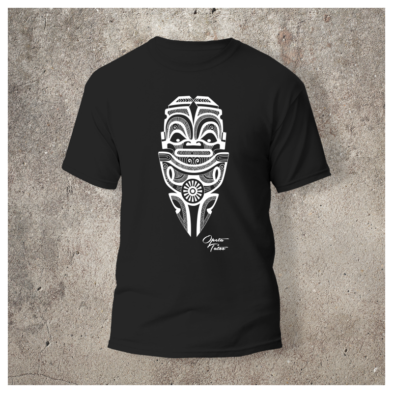 Tshirt Tiki 2 Devant Noir -  