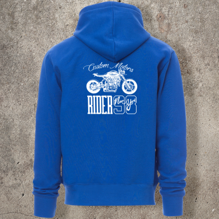 Veste Zippée Bleue roi Custom Motors -  