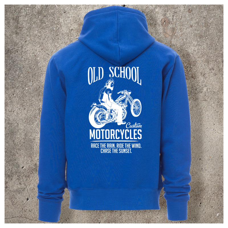 Veste Zippée Bleue roi Old School -  