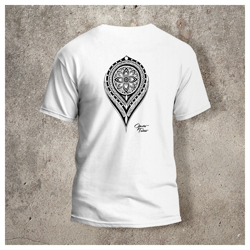 Tshirt Mandala 1 Dos Blanc -  