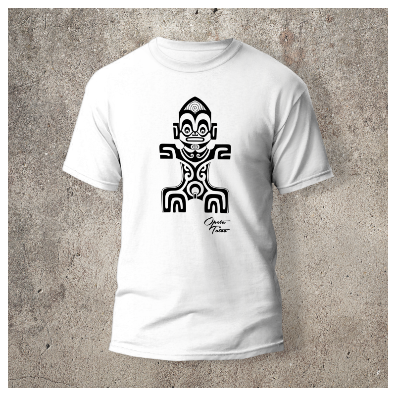 Tshirt Tiki 1 Devant Blanc -  