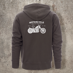 Veste Zippée Grise Motorcycle -  