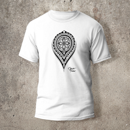 Tshirt Mandala 1 Devant Blanc -  