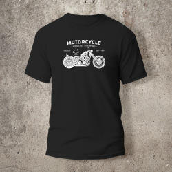 Tshirt Noir Devant Biker Motorcycle -  