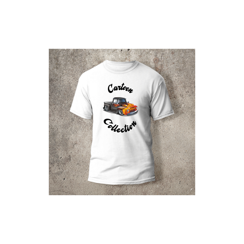 Tee-shirt Cartoon Caricature Pickup Devant -  