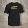 Tshirt Noir Dos Biker Eagle jaune -  